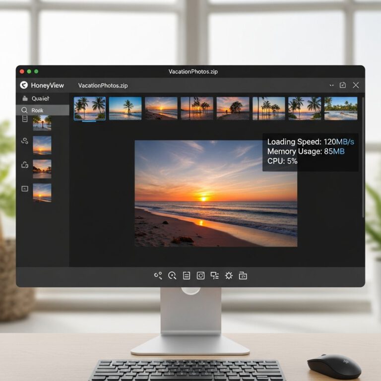 برنامج HoneyView القديم لعرض الصور داخل الملفات المضغوطة