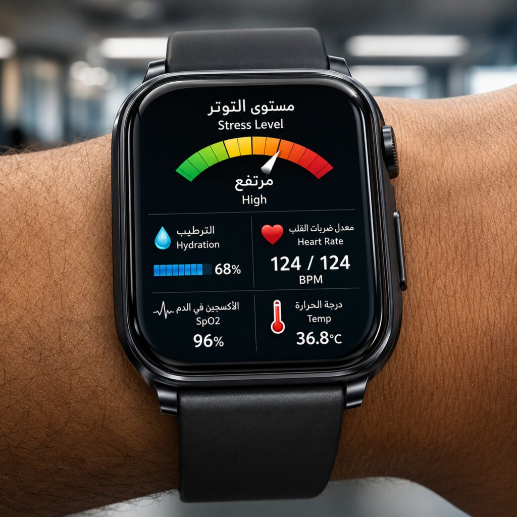 ساعة ذكية متطورة تعرض بيانات حيوية دقيقة للمستخدم - تحسين نمط الحياة
