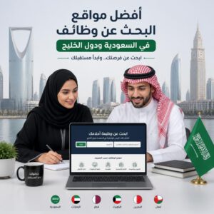 باحثان عن عمل يتصفّحان مواقع التوظيف وفرص العمل في السعودية والخليج