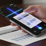 هاتف ذكي يقوم بمسح مستند ضوئياً بتقنية الليزر الرقمي
