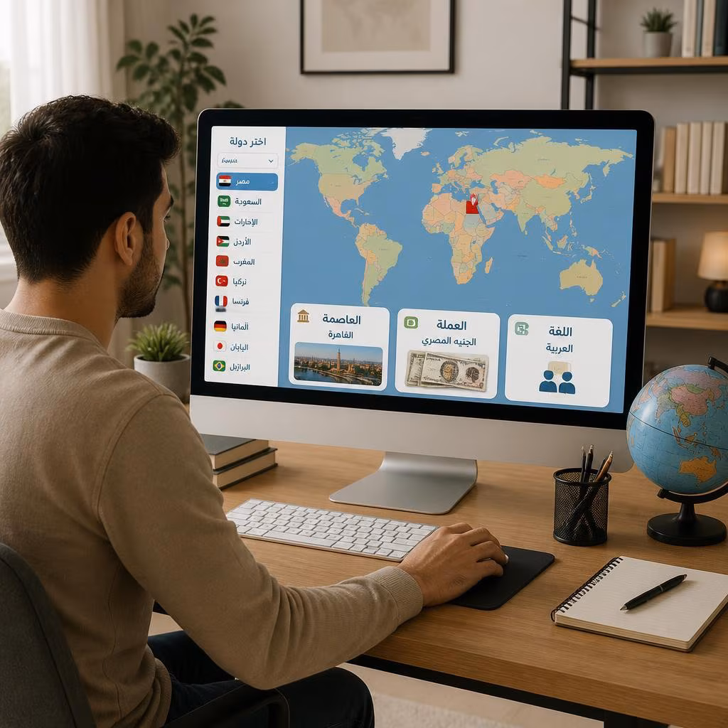 طريقة اختيار دولة من أطلس الدول التفاعلي طريقة اختيار دولة من أطلس الدول التفاعلي