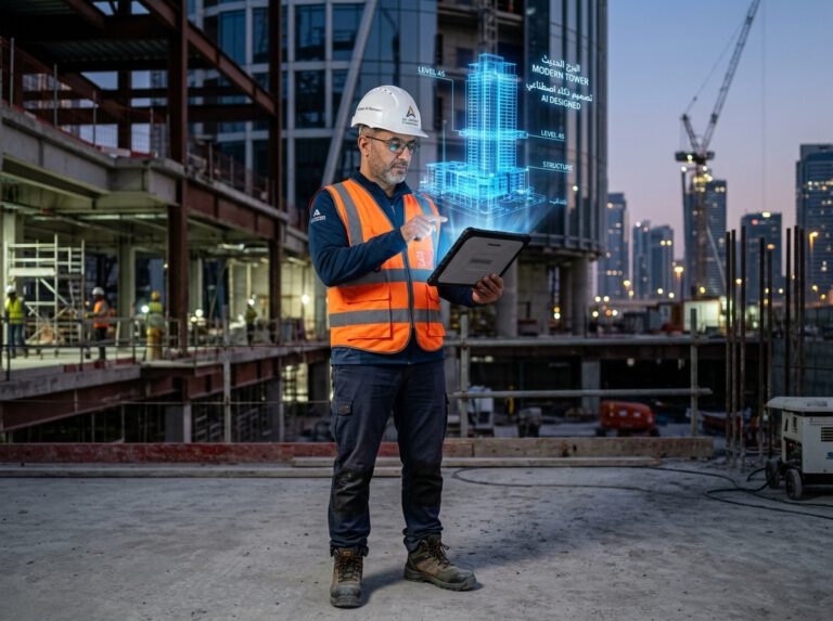 استخدام ChatGPT في الهندسة مهندس يستخدم الذكاء الاصطناعي في تحليل المخططات الهندسية - كيفية استخدام ChatGPT في العمل.